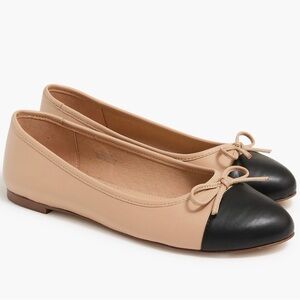 J. Crew Ballet Flat Beige & Black Size 6.5 M New with Tag